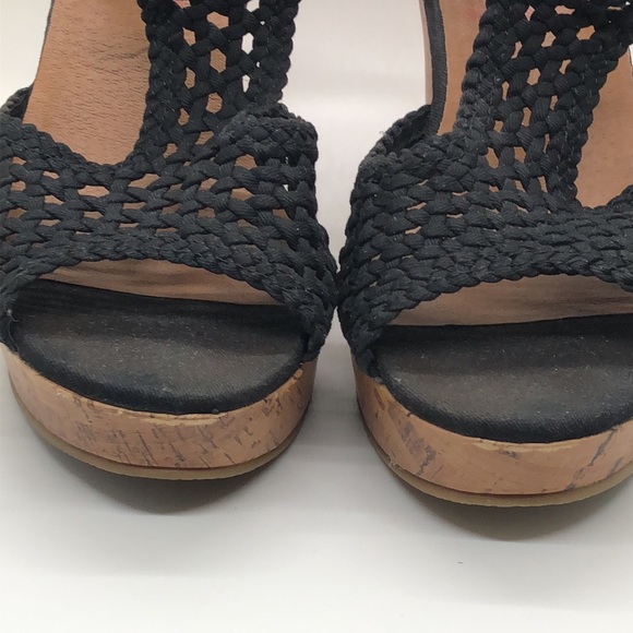 Jelly Pop “Mosaic” Black Wedges - Picture 6 of 16